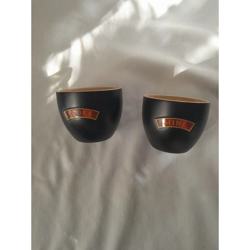Baileys Irish Cream Yours Mine Ceramic Cups Dessert Bowls Cups Hot or Cold Treat